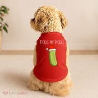 Christmas Couple Matching Tickle My Pickle Doggie Tank thumb 2