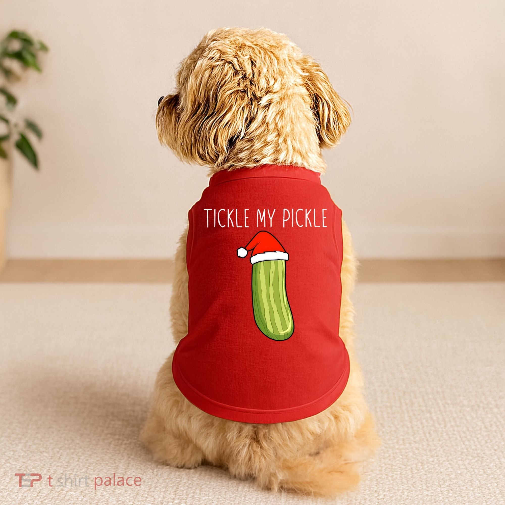 Christmas Couple Matching Tickle My Pickle Doggie Tank