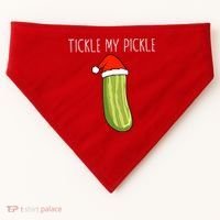 Christmas Couple Matching Tickle My Pickle USA-Made Doggie Bandana thumb 0