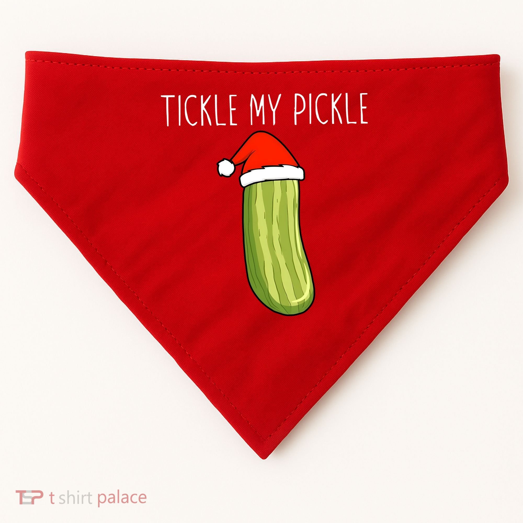 Christmas Couple Matching Tickle My Pickle USA-Made Doggie Bandana
