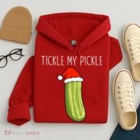 Christmas Couple Matching Tickle My Pickle Hoodie thumb 4