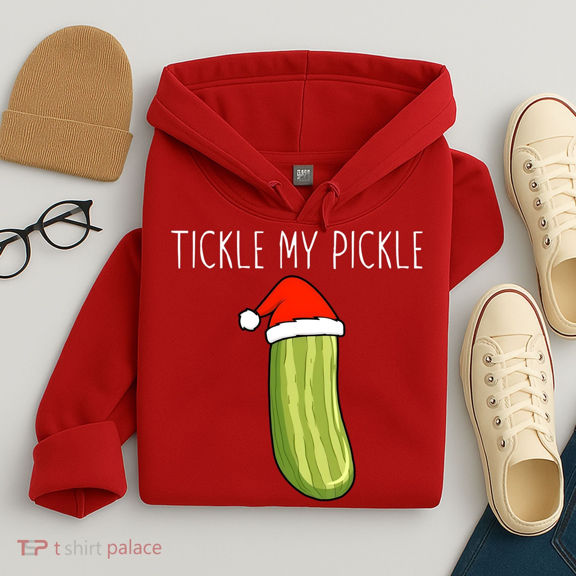 Christmas Couple Matching Tickle My Pickle Hoodie