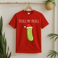 Christmas Couple Matching Tickle My Pickle T-Shirt thumb 2