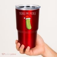 Christmas Couple Matching Tickle My Pickle Tumbler thumb 2