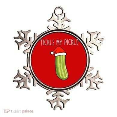 Christmas Couple Matching Tickle My Pickle Ornament