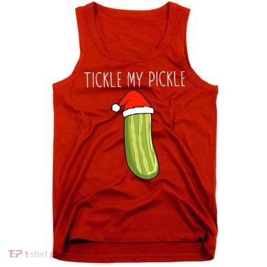 Christmas Couple Matching Tickle My Pickle Tank Top