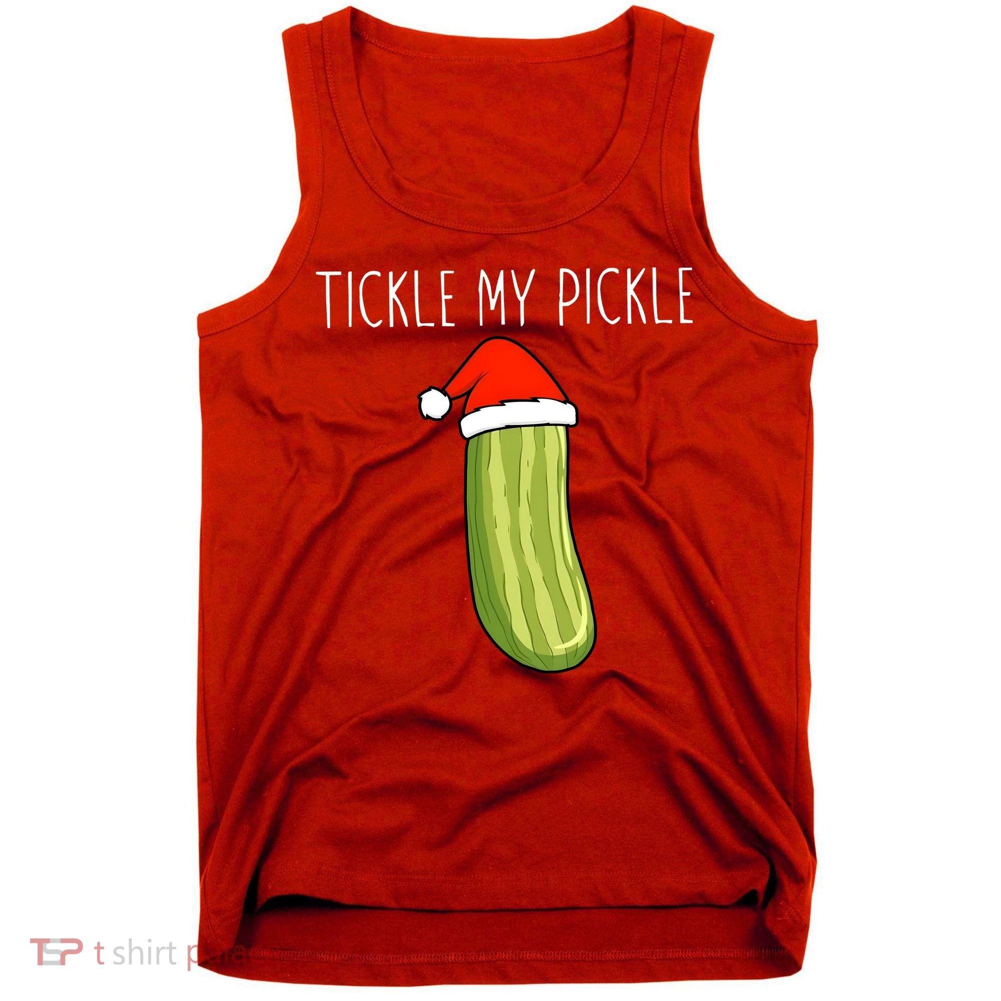 Christmas Couple Matching Tickle My Pickle Tank Top