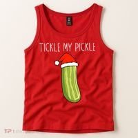Christmas Couple Matching Tickle My Pickle Tank Top thumb 2