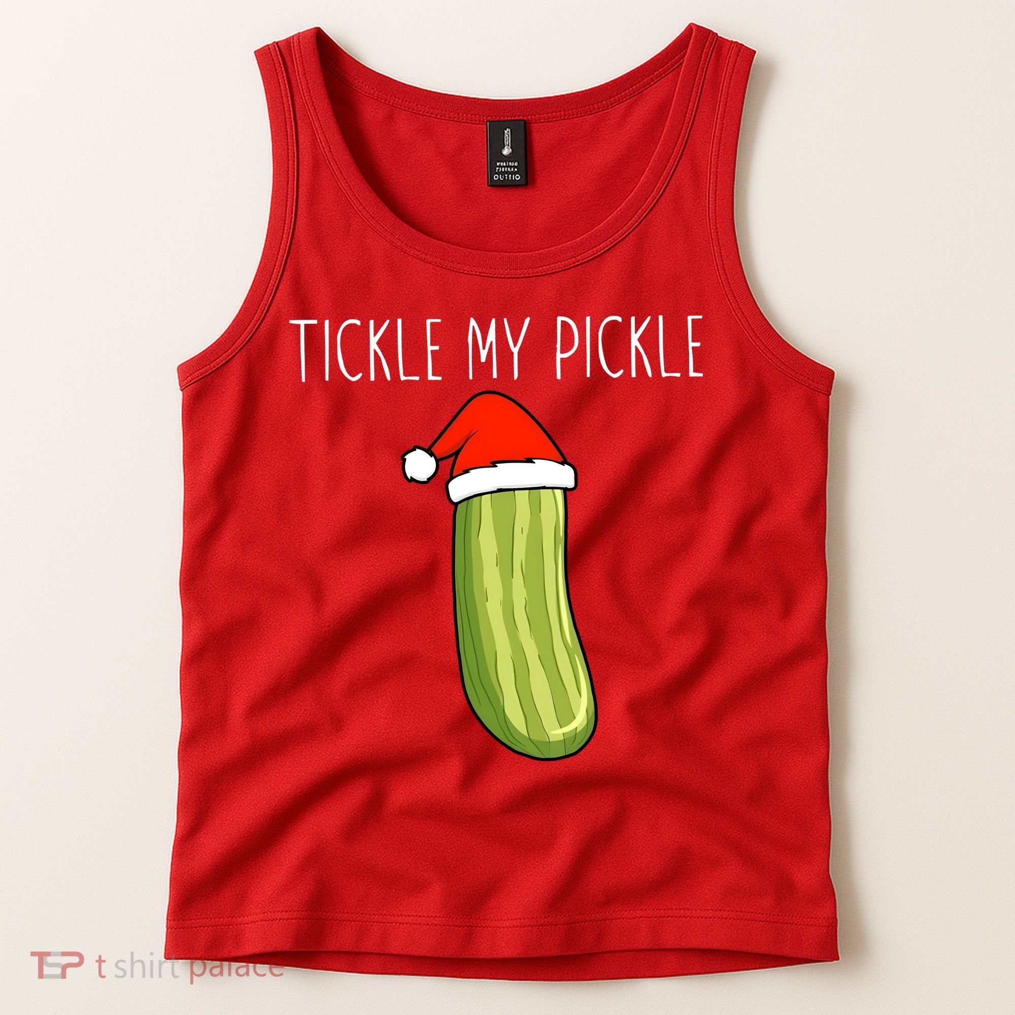 Christmas Couple Matching Tickle My Pickle Tank Top
