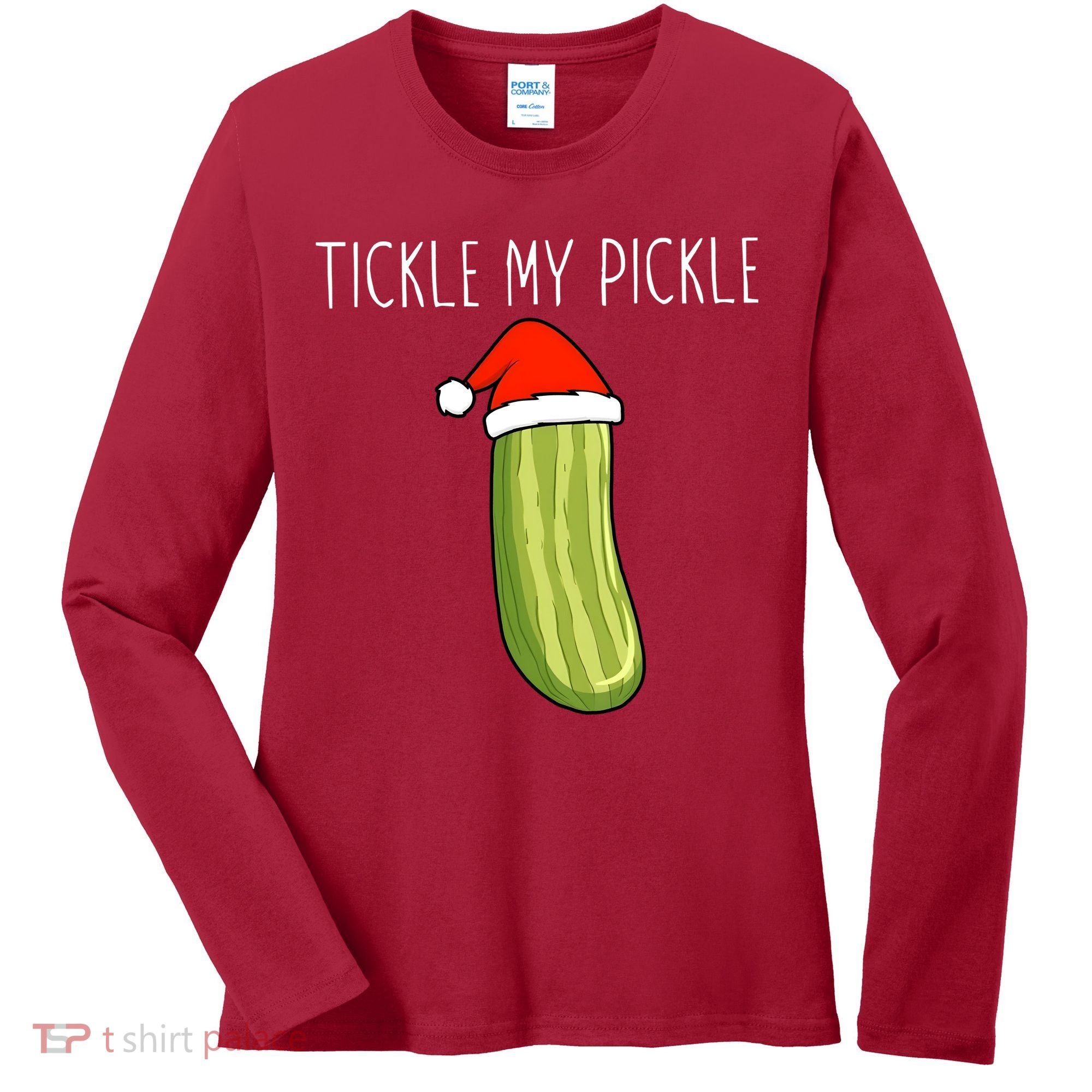 Christmas Couple Matching Tickle My Pickle Women's Long Sleeve Shirt
