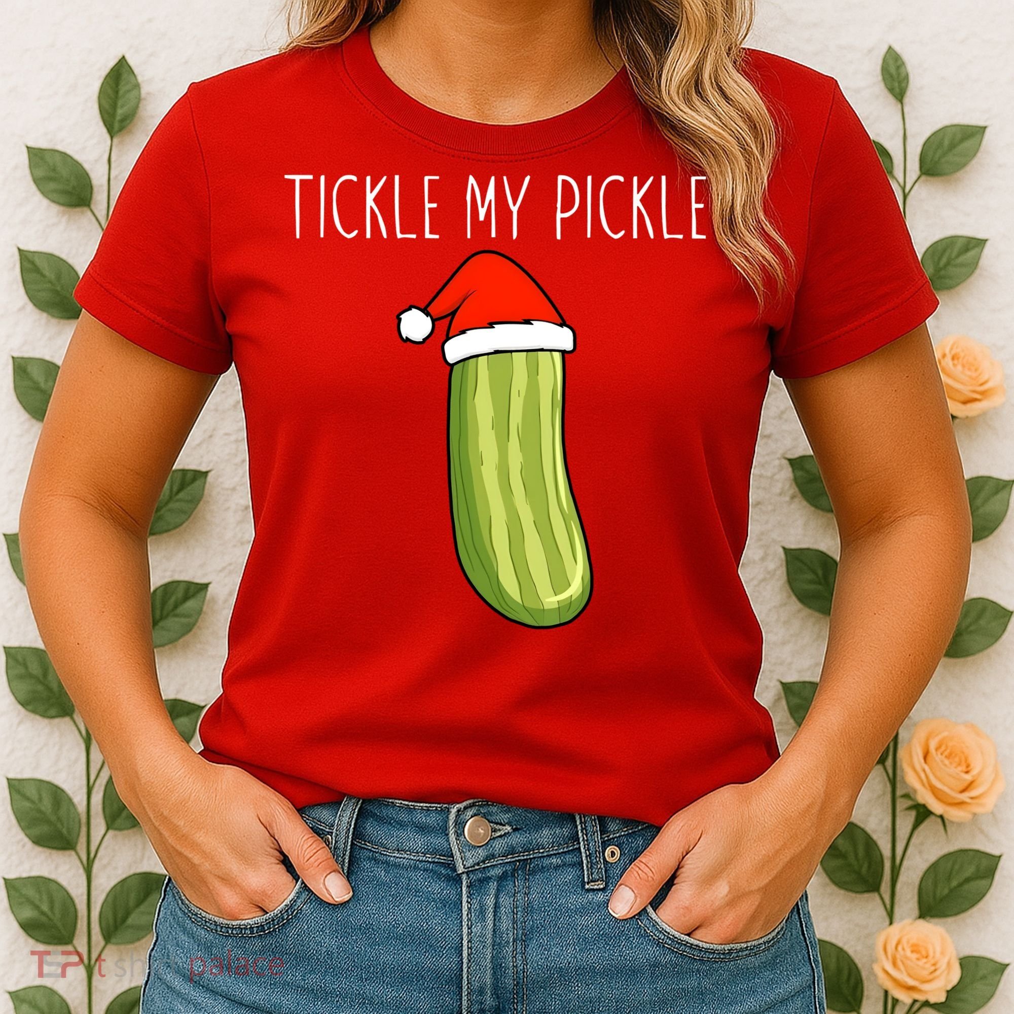 Christmas Couple Matching Tickle My Pickle Women's T-Shirt