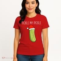 Christmas Couple Matching Tickle My Pickle Women's T-Shirt thumb 4
