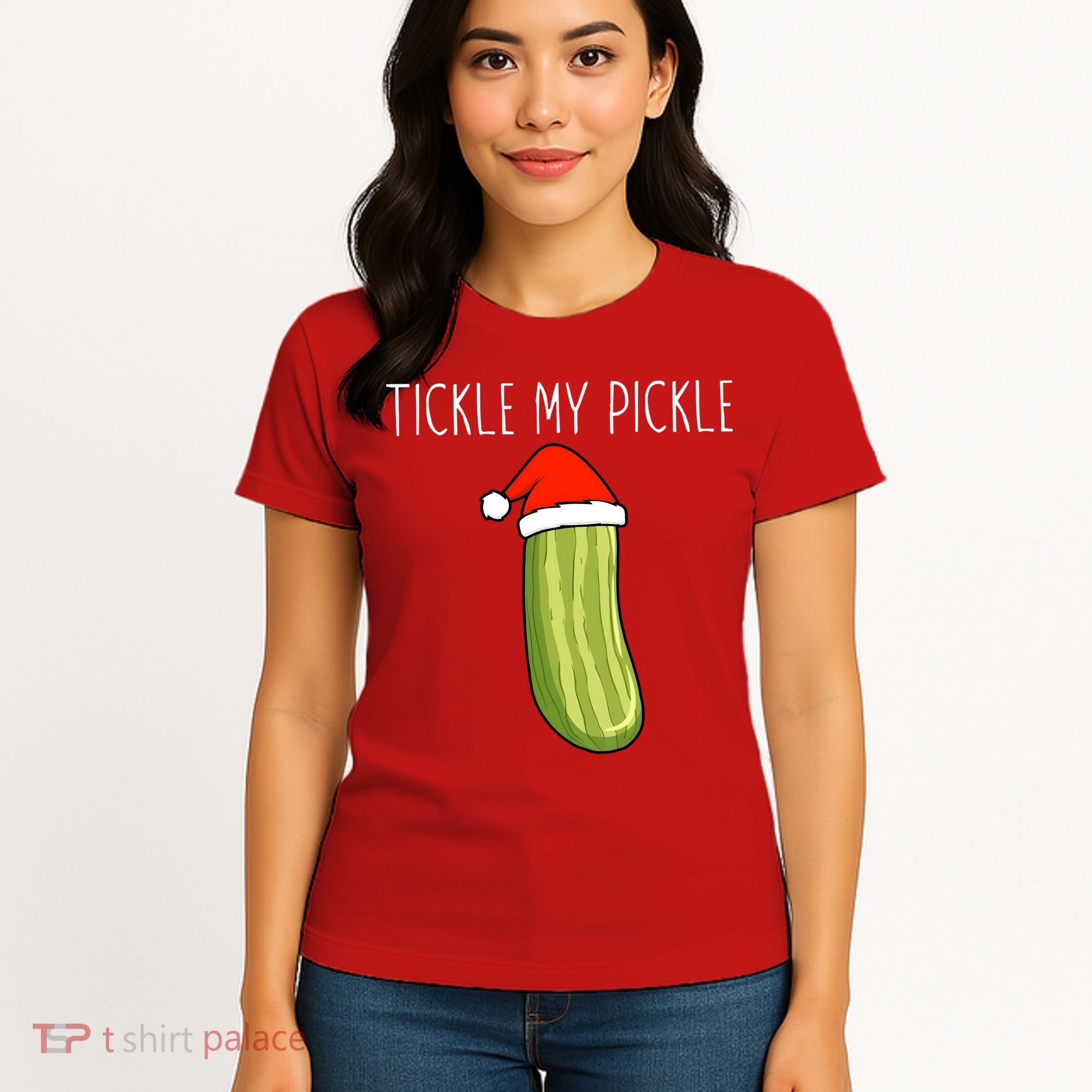 Christmas Couple Matching Tickle My Pickle Women's T-Shirt