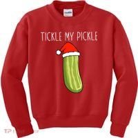 Christmas Couple Matching Tickle My Pickle Kids Sweatshirt thumb 0