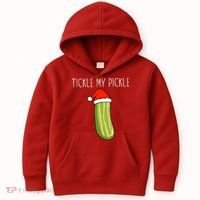 Christmas Couple Matching Tickle My Pickle Kids Hoodie thumb 0