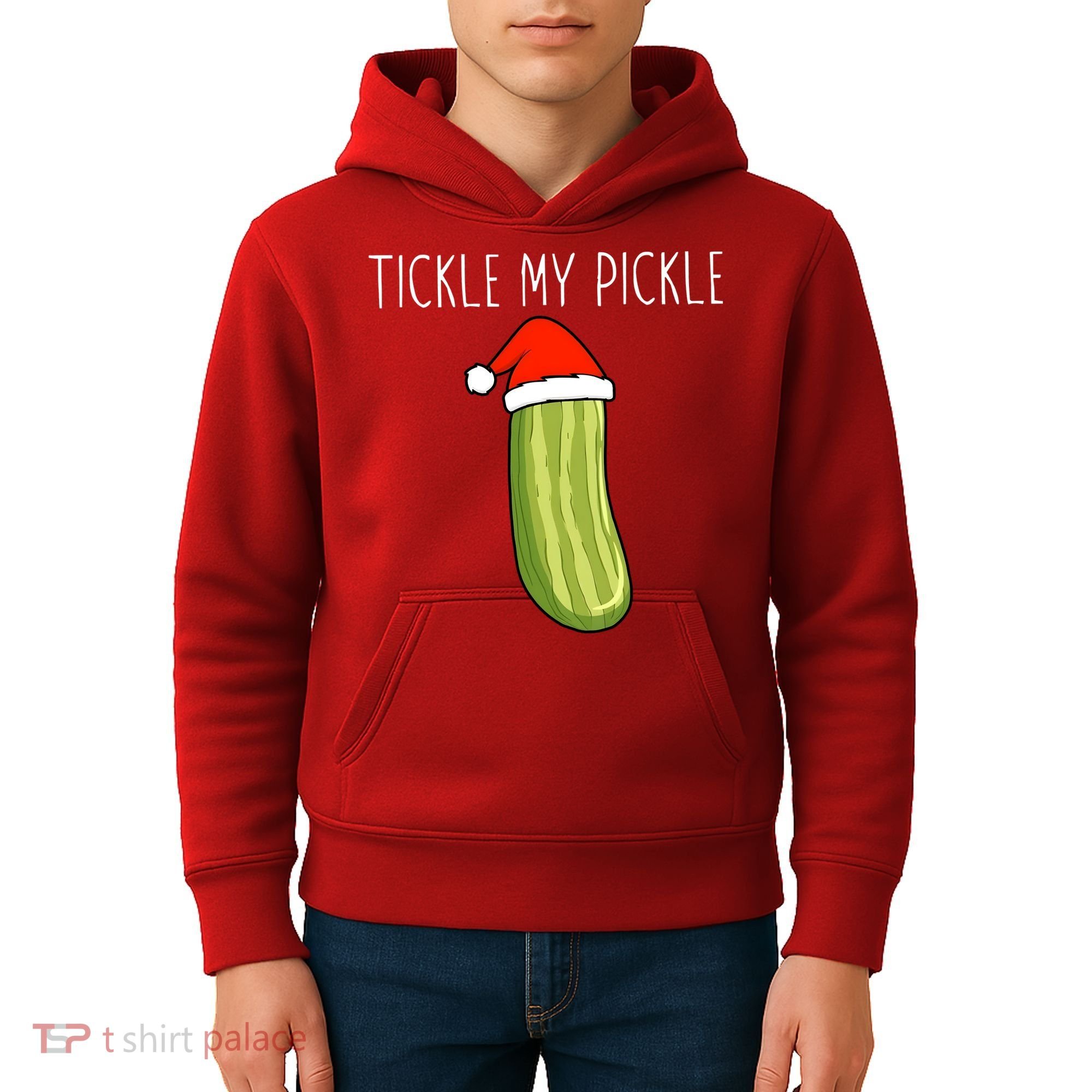 Christmas Couple Matching Tickle My Pickle Kids Hoodie