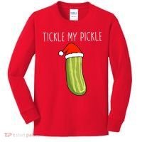 Christmas Couple Matching Tickle My Pickle Kids Long Sleeve Shirt thumb 0