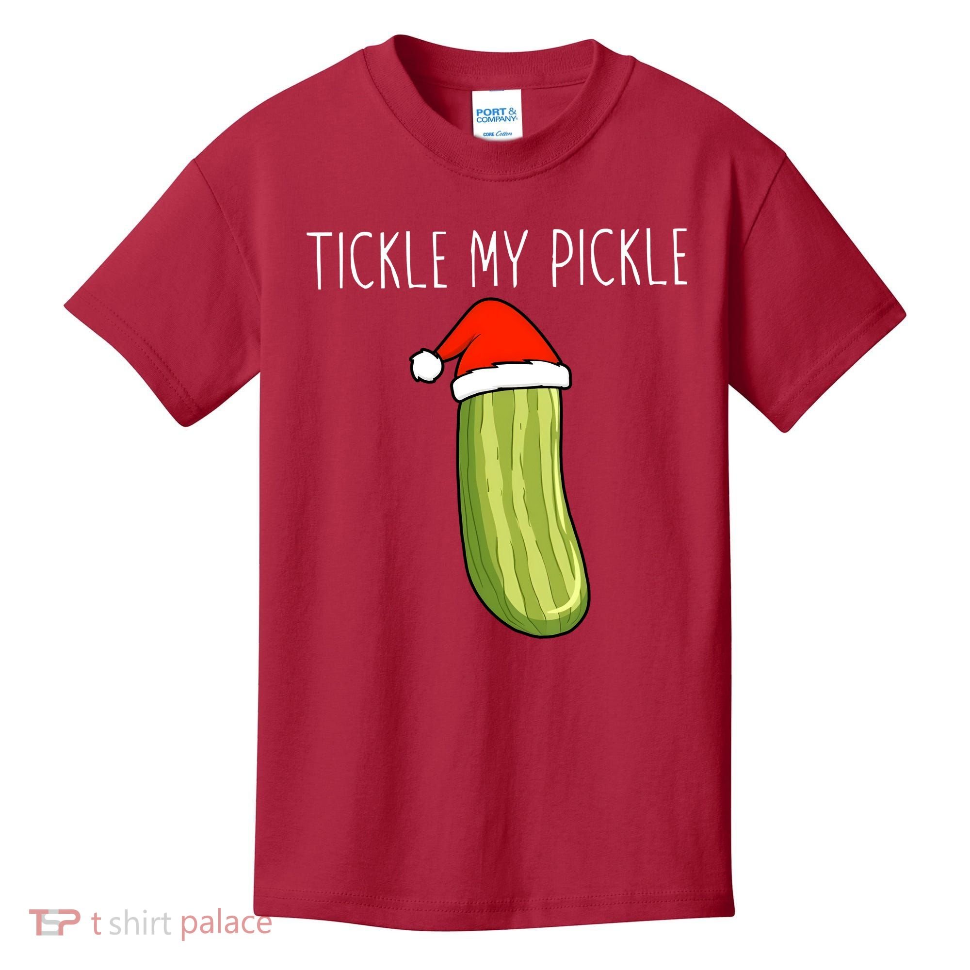 Christmas Couple Matching Tickle My Pickle Kids T-Shirt