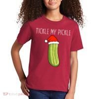 Christmas Couple Matching Tickle My Pickle Kids T-Shirt thumb 2