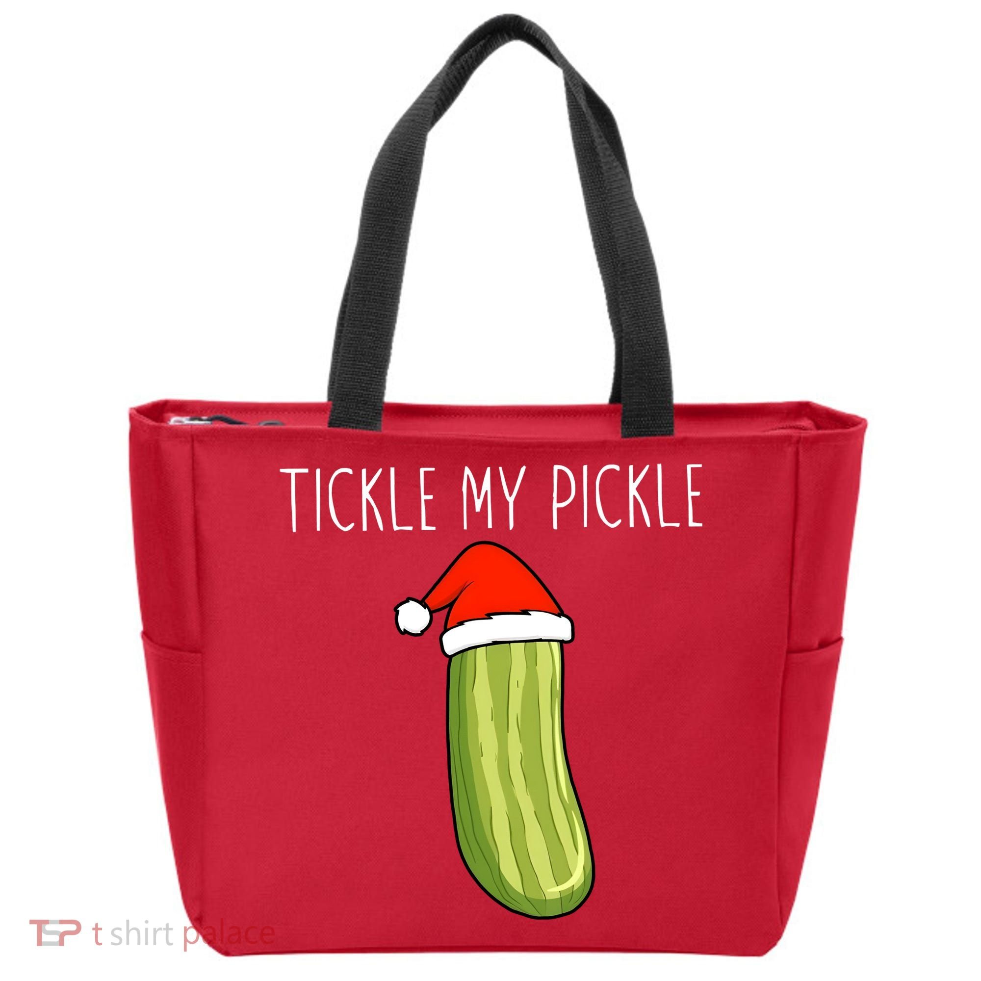 Christmas Couple Matching Tickle My Pickle Tote Bag