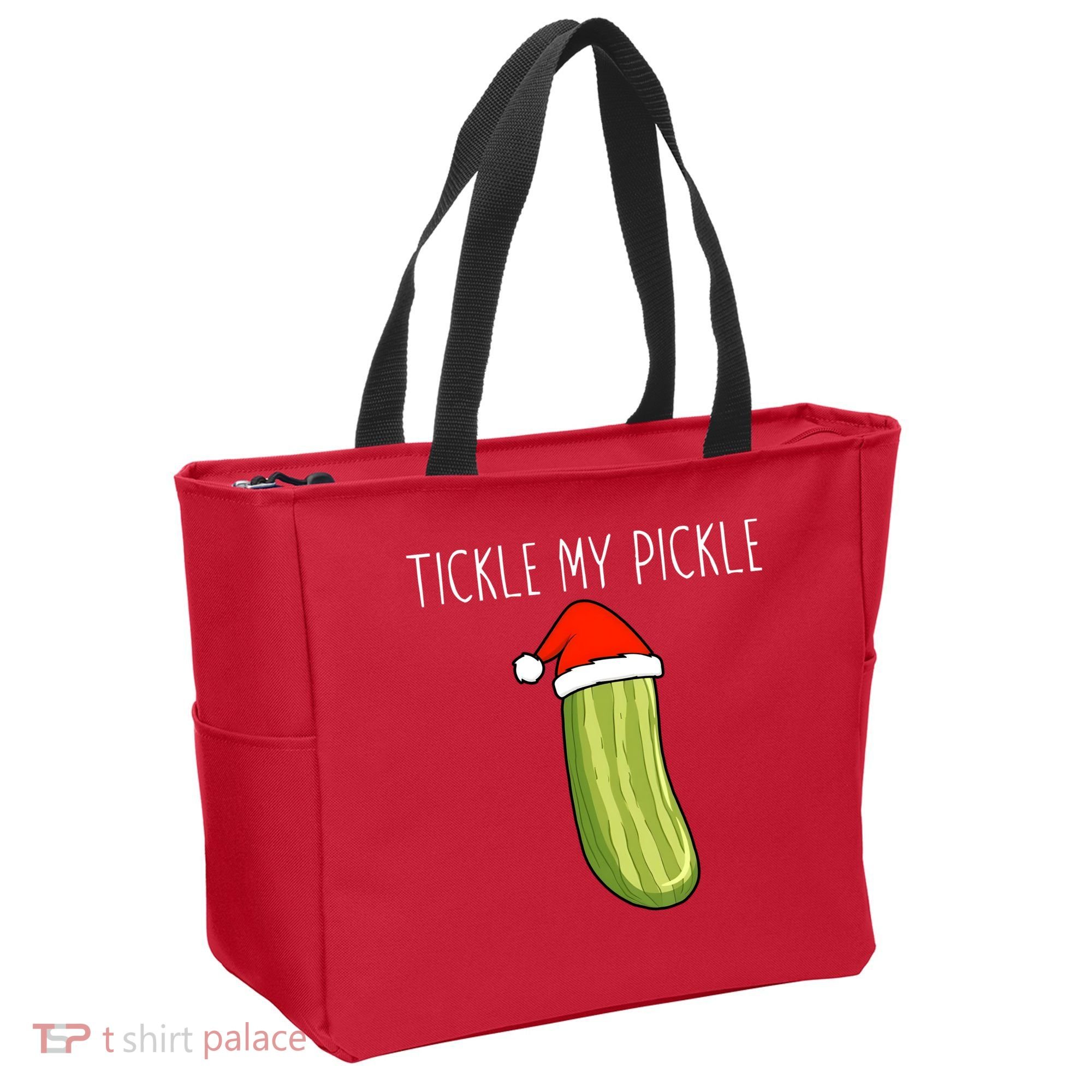 Christmas Couple Matching Tickle My Pickle Tote Bag
