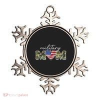 Cute Camouflage Military Mom American Flag Heart Ornament thumb 0