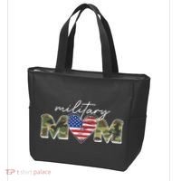 Cute Camouflage Military Mom American Flag Heart Tote Bag thumb 3