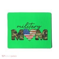 Cute Camouflage Military Mom American Flag Heart Mousepad thumb 0