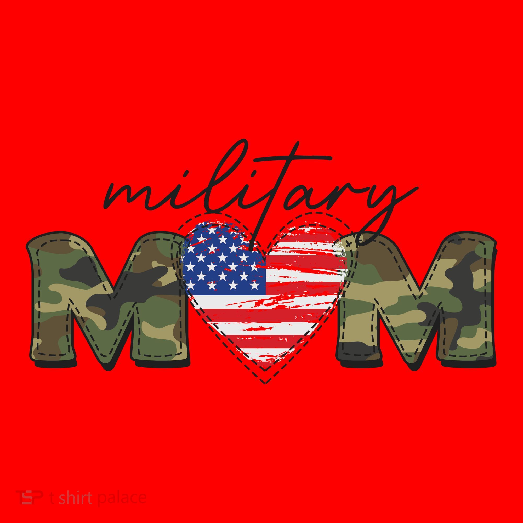 Cute Camouflage Military Mom American Flag Heart Santa Hat