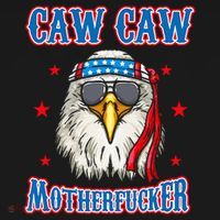 Caw Caw Motherfucker! Funny 4th Of July Patriotic Women's Hoodie thumb 2