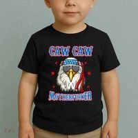 Caw Caw Motherfucker! Funny 4th Of July Patriotic Toddler T-Shirt thumb 2
