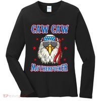 Caw Caw Motherfucker! Funny 4th Of July Patriotic Women's Long Sleeve Shirt thumb 0