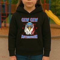 Caw Caw Motherfucker! Funny 4th Of July Patriotic Kids Hoodie thumb 3