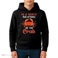Crab Cancer Maryland Baltimore Crayfish Crabs Lobster Kids Hoodie thumb 4