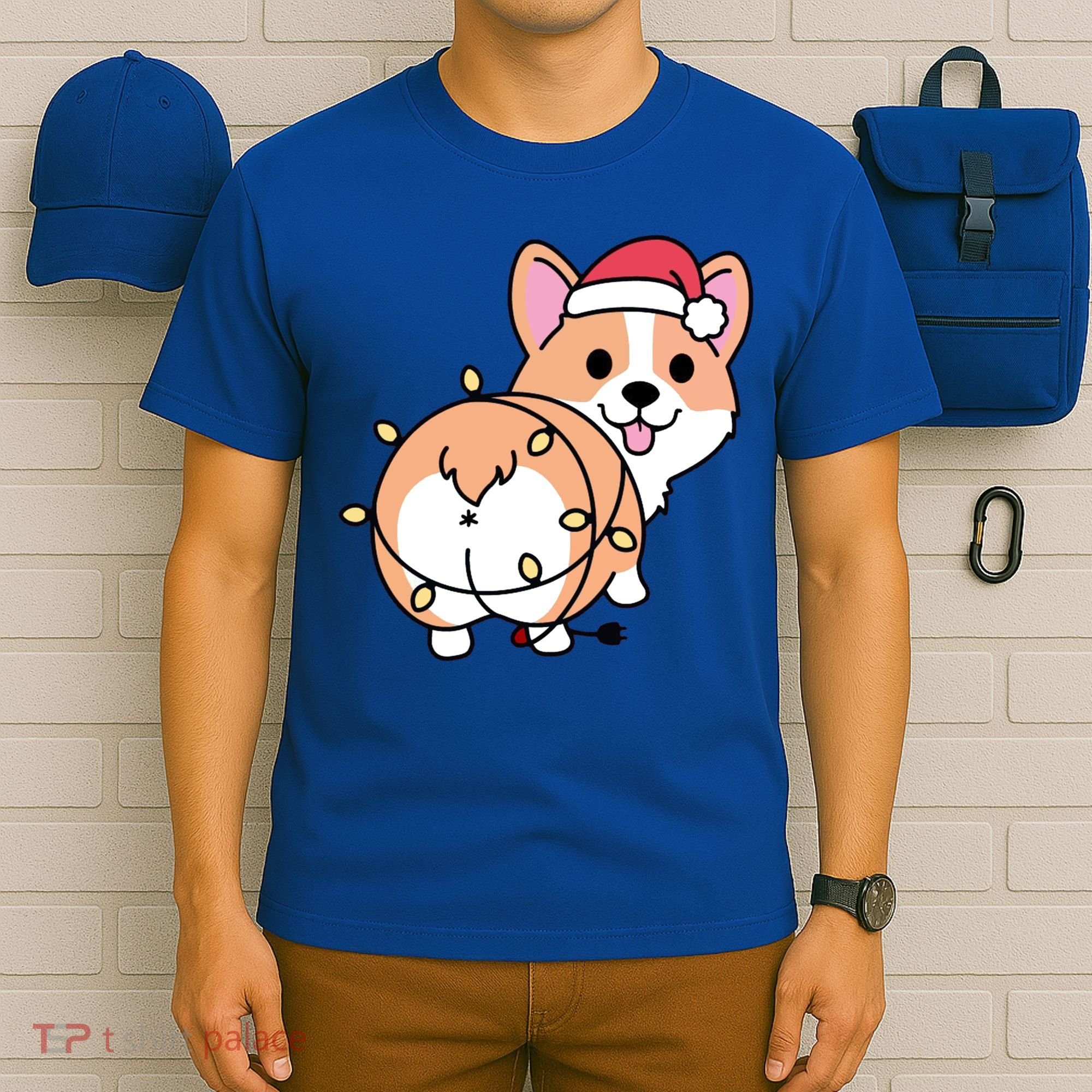 Christmas Corgi Mom Corgi Lover Xmas Light Animal Holiday Funny Gift T-Shirt