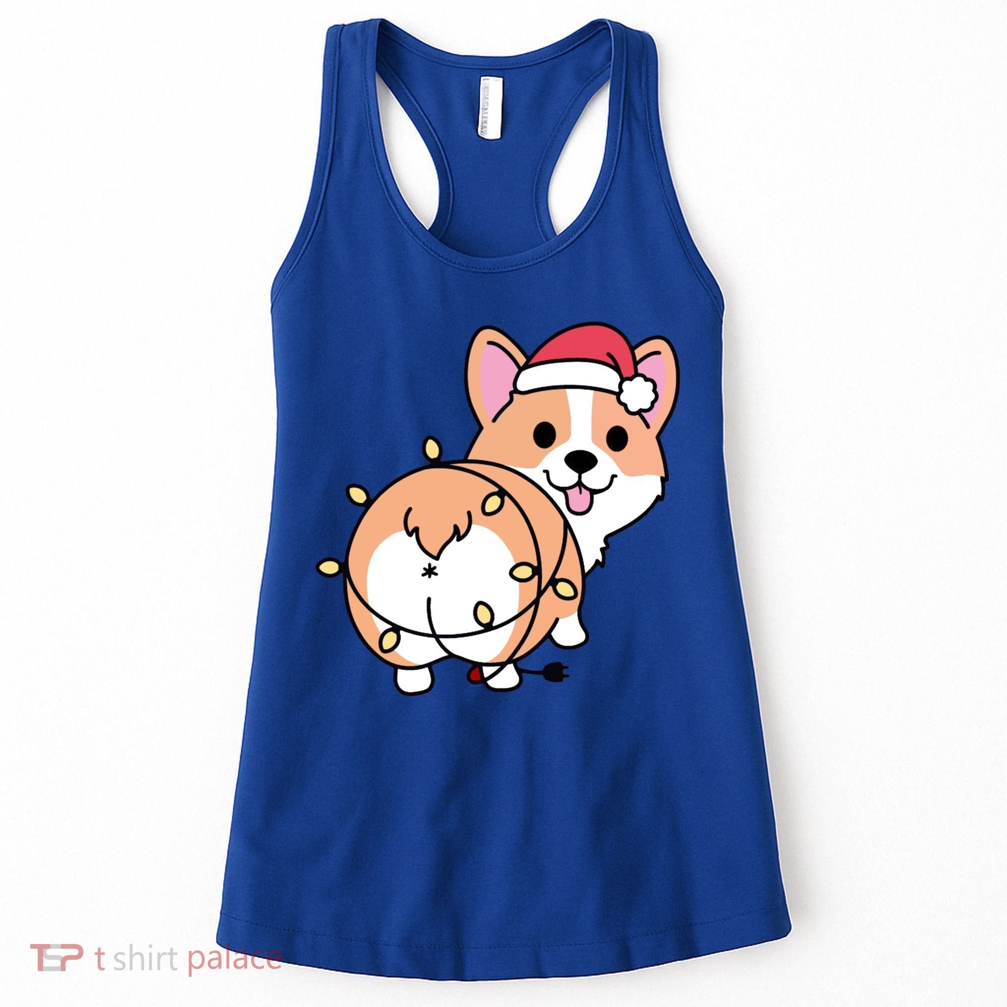 Christmas Corgi Mom Corgi Lover Xmas Light Animal Holiday Funny Gift Women's Tank Top