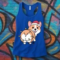 Christmas Corgi Mom Corgi Lover Xmas Light Animal Holiday Funny Gift Women's Tank Top thumb 3