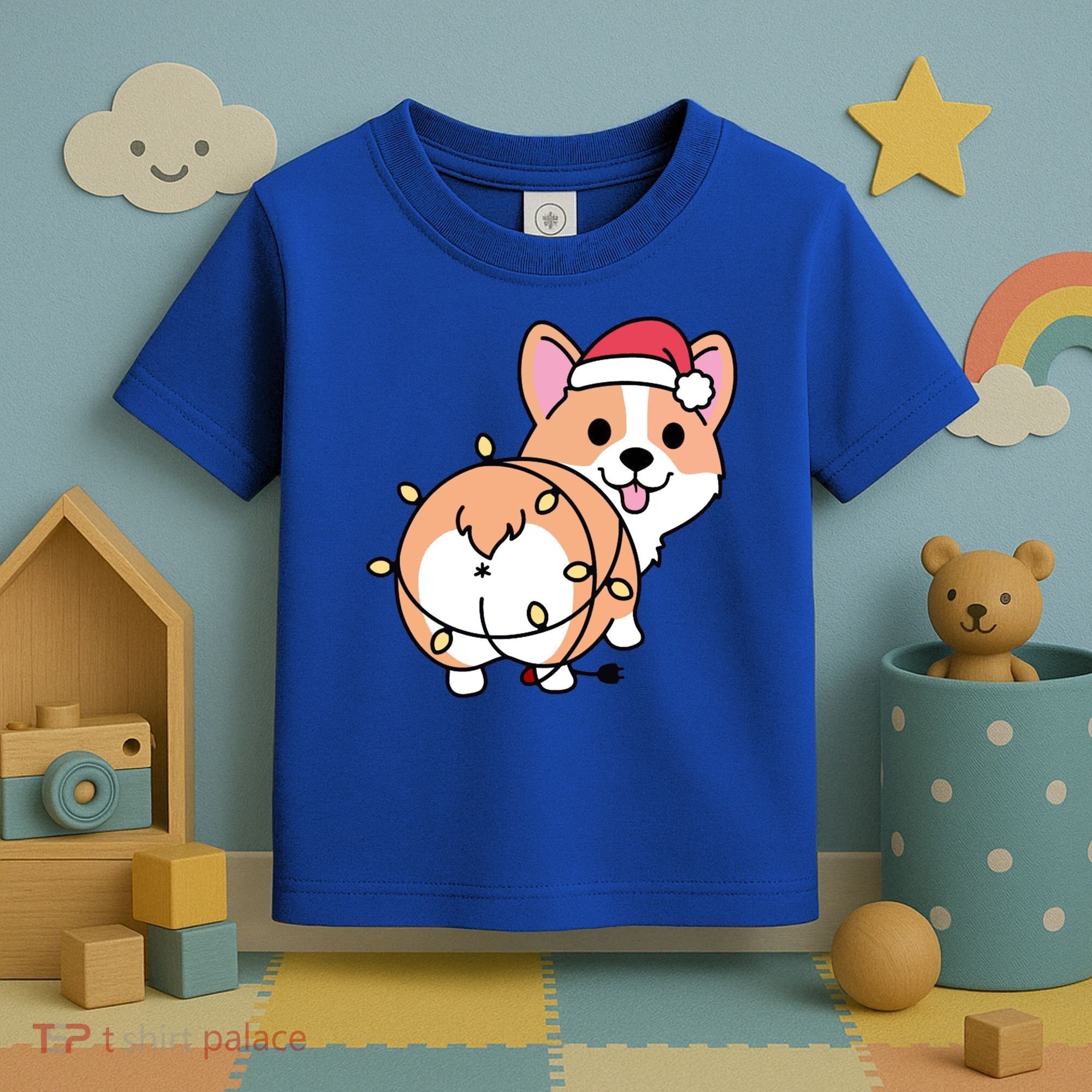 Christmas Corgi Mom Corgi Lover Xmas Light Animal Holiday Funny Gift Toddler T-Shirt