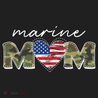 Cute Camouflage Marine Mom American Flag Heart Women's Sweatshirt thumb 2