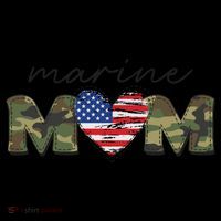 Cute Camouflage Marine Mom American Flag Heart Coffee Mug thumb 5