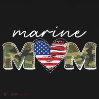Cute Camouflage Marine Mom American Flag Heart Women's Hoodie thumb 2