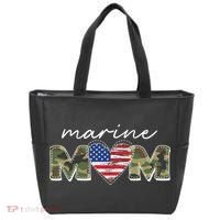 Cute Camouflage Marine Mom American Flag Heart Tote Bag thumb 0
