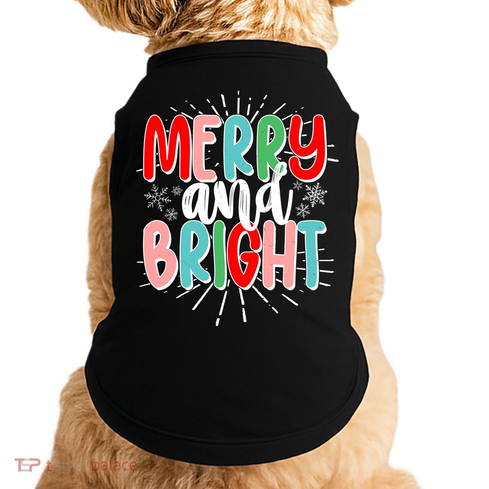Cute Christmas Merry And Bright Doggie Tank