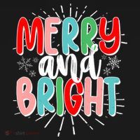 Cute Christmas Merry And Bright USA-Made Doggie Bandana thumb 2