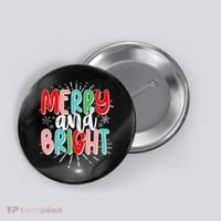 Cute Christmas Merry And Bright Button thumb 0