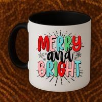 Cute Christmas Merry And Bright Coffee Mug thumb 2