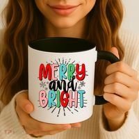 Cute Christmas Merry And Bright Coffee Mug thumb 3