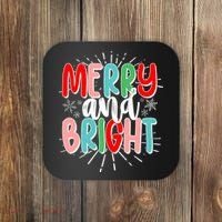 Cute Christmas Merry And Bright Coaster thumb 0