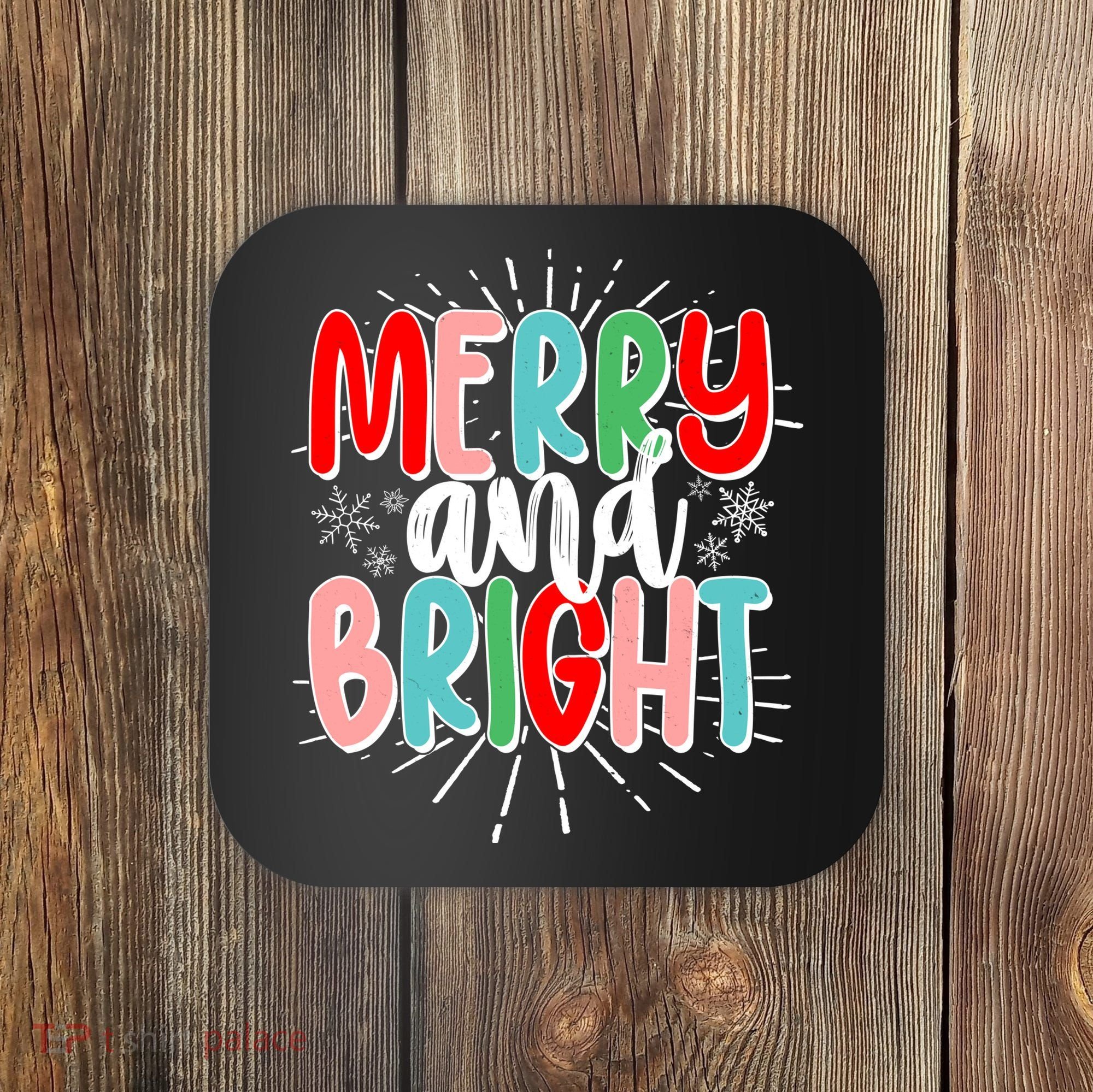 Cute Christmas Merry And Bright Coaster