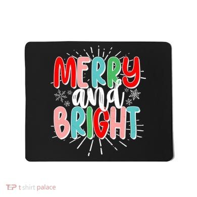 Cute Christmas Merry And Bright Mousepad